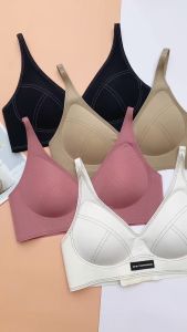 Áo Ngực Không Gọng Mút Mỏng 1 Cm Họa Tiết Denim Thoải Mái Mút Rời AM20 YiOn Underwear