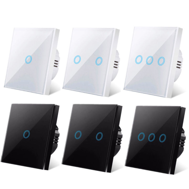 Công Tắc Cảm Ứng Mặt Kính Cường Lực Đèn Tường Cảm Biến Năng Lượng EU/US ...