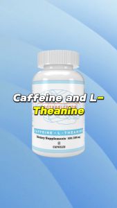 Caffeine 100 Mg Plus L Theanine 200 Mg (Guarana Extract) (60 Capsules 30 Servings) Nootropic Brain Booster Focus Memory Energy Alertness Motivation Workout Athlete Natural Organic Brain Support Supplement