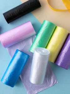 Colorful Thick Plastic Garbage Bags Home Use Disposable Flat Mouth Small Medium Size Household Cleaning Tools 300 Pieces