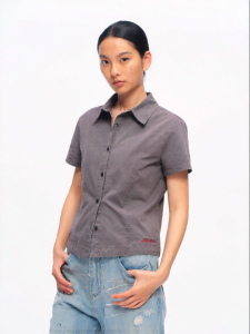 JNXS | 100% Cotton Washed Vintage Short Sleeve Shirt