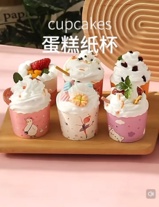 50+-pcs Paper Cup Muffin Cupcake Cup Small Size Bekas Kek Cupcakes Cups Baking Liner Cawan