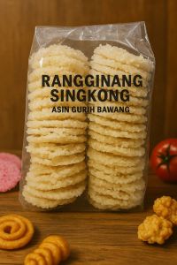 Rengginang singkong /pathilo/kerupuk singkong MENTAHisi 50 pcs perkemasanfood cemilan asin&gurih Snack Makanan gurih