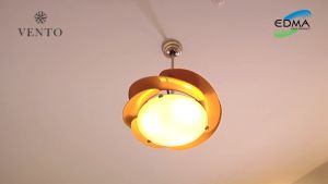 MT Edma 46in Sole Kipas Angin Lampu Gantung Plafon menggunakkan Bohlam E14 dan Remote Control