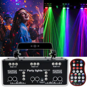 Party Lights DJ Disco Light21 Lens Stage Lighting Support DMX512 and Sound Activated with Remote Control BirthdayBar KTV