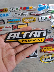 EMBLEM KNALPOT BESI ALUMUNIUM ALL SLINCER