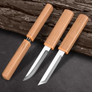 PLYS 2 in 1 Double Edged Knife Fruit Knife Multifunctional Pocket Knife High Hardness Sharp Portable Knife