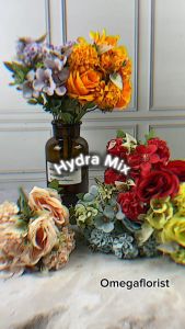 Rose Hydra Mix Artificial / Bunga Artificial / Bunga Plastik / Bunga Dekorasi / Dekorasi Pernikahan / Dekorasi