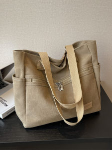 Large Capacity Canvas Tote Bag Womens Summer Casual Commuter Shoulder Bag for Class And Travel ILINX Brand Korean Style
