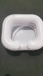 Portable Inflatable Shampoo Bowl Foldable in Bed Hair Washing Hair Cuts Hair Coloring for the Elderly Disabled Pregnancy Hair Washing Basin with Drain Tube