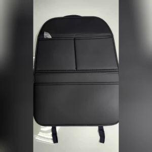Universal Car Seat Back Protector With Sponge Filling PU Leather Kick-Proof Car Back Seat Cover for Kids With Storage Organizers