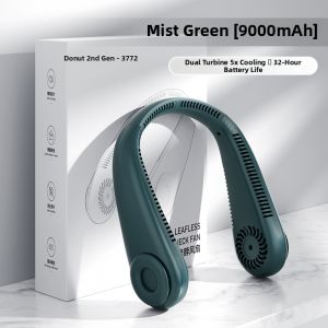 Portable Neck Fan USB Rechargeable Leafless Cooling Device Mini Fan for Lazy People Neck Hanging Design Home Use Summer Essential