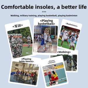 LINGMIAO | Moisture Absorbing Antimicrobial Odor Removing Sweat-proof Cushioning Mens Insoles