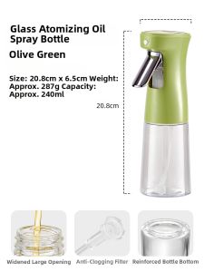 CAROTE | Pressurized Mist Oil Sprayer for Air Fryer and Kitchen Use