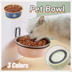 Stainless Steel Dog Bowl Cartoon Anti rollover Pet Food Drinking Tray Pet Feeding Bowl Non-slip