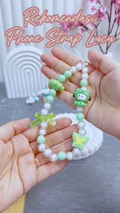 SANRIO PREMIUM Lanyard Tali Gantungan Gelang Strap HP Phone Charm Handphone Device Kamera Handmade Macaron Candy Lanyard Full Warna Korean Style Estetik Bracelet Beads Hello Kitty Cinnamoroll Pompompurin My Melody Kuromi Pochacco Kirby Pooh Piglet