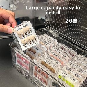 Acrylic Nail Art Wearable Nail Tips Storage Box Transparent Dustproof Handmade Nail Patches Display Gift Box Beauty Tool Organizer