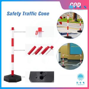 【BOS】Traffic Safety Cone Barrier Post Traffic and Crown Control Management Warning Post No Parking Post for Outdoor and Indoor Safety Cone Pole Driveway Guard Safety Cones Garage Parking Aid