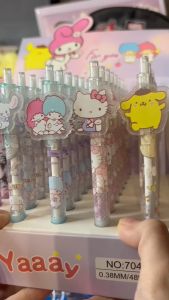 1pcs / PER PIECES 7043A Sanrio Characters Press Gel Pen 0.5mm black ink Students Writing Stationery Pens birthday gift