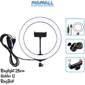 Ring Light 26cm B66 Ring Light Lampu Led Make up Buat Vlog Streaming Mixio Ringlight