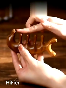 หวีนวด หนังศรีษะ หวีนวดผม หวีไม้จันทน์ นวดศีรษะ สำหรับผู้ชาย และผู้หญิง