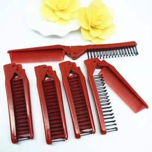Portable Folding Comb for Kids Baby Girl Hair Braiding Distribute Line Childrens Hair Care Tool Compact Travel Size