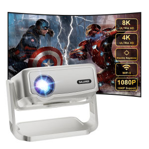 Salange P90 Projector Android9 Wifi 9000 Lumens Smart Home Cinema Electronic Focus BT4.2 Support 1080P 4K Video Outdoor TV Movie