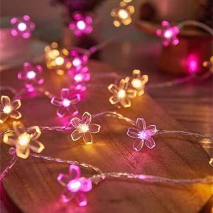 1.5M/3M/4.5M Transparent Cherry Blossom Light String Battery Powered Suitable For Bedroom Living Room And Party Decoration
