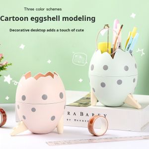 Cute Egg Pen Holder Dinosaur Egg Stationery Holder penyusun meja yang luas