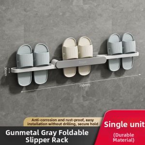 QIAOPIDIANDIAN | Wall-mounted Slipper Organizer Bathroom Rack