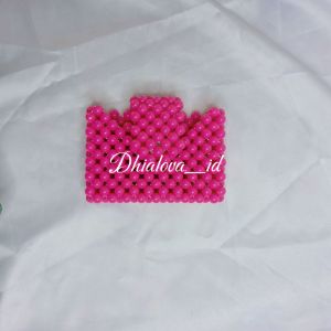 Dompet Manik 2 Slot | Zoey Beaded Wallet | Beaded Card Holder | Pearl Card Holder by dhialova