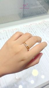 Yaxiya Cincin Wanita Korea Permata Perhiasan Lapis Emas 18K 959
