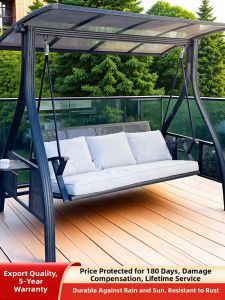 HUANGJUDE | Solar Power Three People Swing Chair