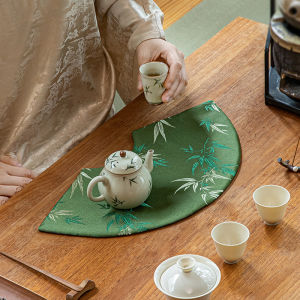 Waterproof Tea Table Mat Fan Shape