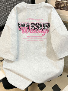 เสื้อยืดแขนสั้นผู้ชายผ้าฝ้ายแท้สไตล์ย้อนยุคสไตล์อเมริกัน ทรงหลวม ระบายอากาศได้ดี แฟชั่นฤดูร้อน ใส่สบาย ลำลอง