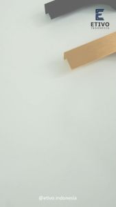 Etivo P15 Pull Bar Handle Slim Black / Gold | Tarikan Laci Modern Aluminium