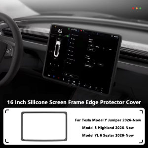 For Tesla Model 3 / Y Juniper / YL 16-inch Silicone Screen Frame Edge Cover Central Control Display Navigation Screen Protector
