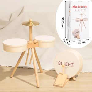 ชุดกลองเด็ก ของเล่นดนตรีสำหรับเด็กชายและเด็กหญิง ของเล่นดนตรีเพื่อการศึกษา เครื่องดนตรีเคาะจังหวะสำหรับเด็ก