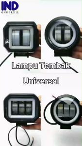 Lampu Tembak Daymaker Bulat Kotak 2 3 Lensa Biru Merah Putih Mode Diam Flash Strobo Kedip Sorot Waterproof Mini