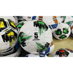 Quả Bóng Đá Tiêu Chuẩn - Banh Bóng Đá Số 5 - Banh May Loại 3 Lớp - Tặng Kèm Lưới & Kim bơm bóng