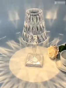 Lampu Meja LED+Emergency Krystal Untuk Kamar tidur/Ruang Tamu