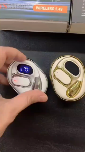 Earphone Bluetooth OWS Earbud Nirkabel Telinga Terbuka Dengan Mikrofon HIFI Stereo Bluetooth 5.49 Wireless Headset Tws Telepon