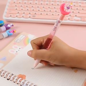 Pena Karakter Glitter Bunny Gel Pulpen Bolpen Pastel Peralatan Tulis ATK016