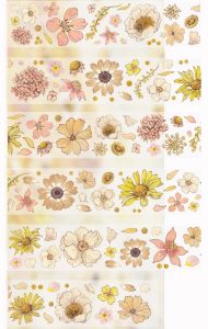 Fairy Lights Journal - READY STOCK/ art journaling/ scrapbook deco/ MT: Flowers Under The Sunlight floral PET tape
