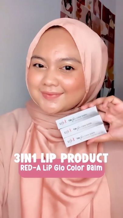 Red-A Lip Glo Color Balm 3 in 1 - LIPBALM, LIPGLOSS & LIPSTICK (tersedia 9 varian warna)