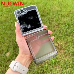 Z Flip6 กรณี Ultra Thin Slim Matte สําหรับ Samsung Galaxy Z Flip 6 5 4 3 PP พับกันกระแทกกึ่งโปร่งใสปกหลัง