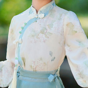 Elegant Girls Hanfu Set Super Fairy Tailored Childrens Traditional Costume Tang Suit Autumn Collection Girls Ethnic Wear