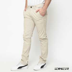 IDNER - Celana Panjang Chino Slim Fit Strech Premium Cream Pria - Chino Classic Cream