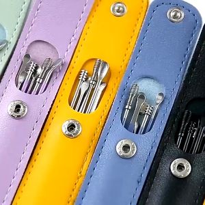 Alat Pembersih Telinga 6 in1 & Tas Kulit: Set Pembersih Telinga Isi 6