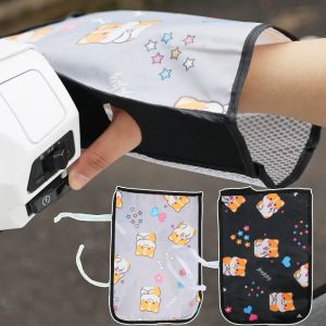 ถุงมือระบายอากาศได้ดีสำหรับมอเตอร์ไซค์ผ้าพีวีซีจักรยานไฟฟ้าปลอกมือจับอุปกรณ์มอเตอร์ไซค์1คู่ฤดูร้อน